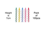 Delish Treats Classic Birthday Candle (Pack of 100pcs)