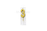 Delish Treats Gold Number Birthday Candle with Tray (1pc)