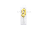 Delish Treats Gold Number Birthday Candle with Tray (1pc)